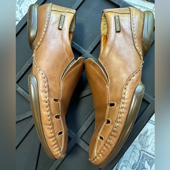 Mephisto Brown Leather Slip-On Loafers Size 10 Cool Air - Picture 3 of 9